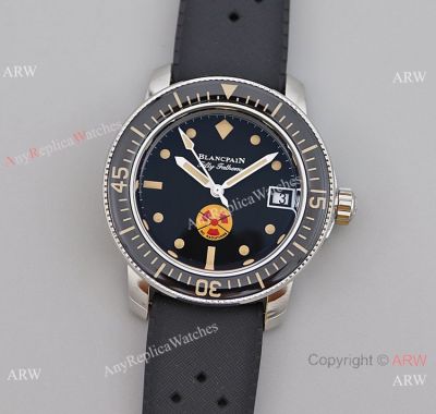 Swiss Replica Blancpain Fifty Fathoms 'No Radiations' Watch Men Rubber Strap